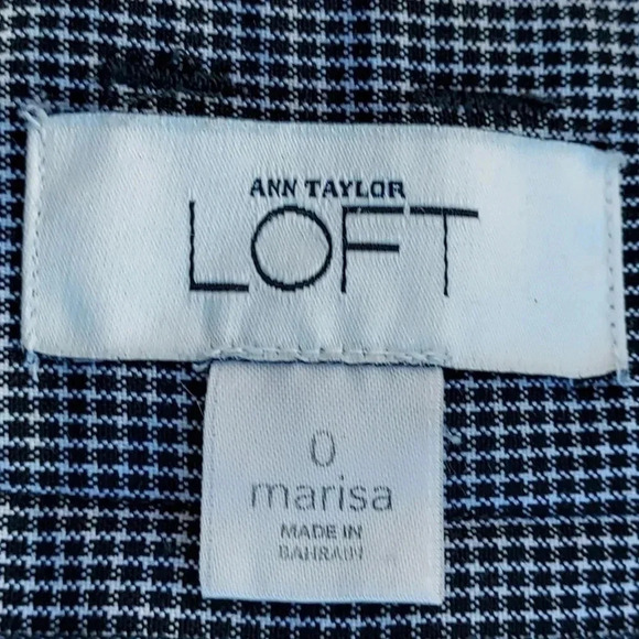 LOFT Ann Taylor Marisa Black & White Checkered Pants Size 0 - Picture 9 of 9
